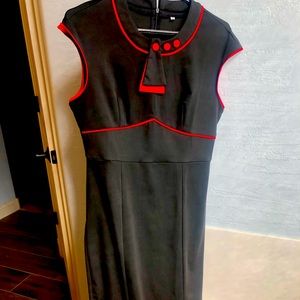 Retro Stage 1940’s style black and white dress